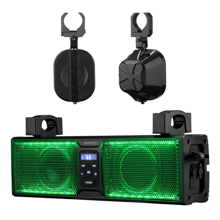 UTV/ATV Universal 17" Bluetooth 2.1CH Sound Bar with RGB Lights - Kemimoto
