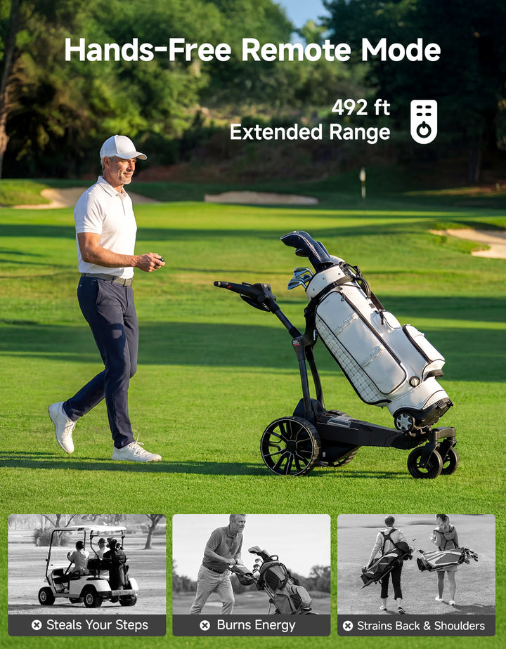 Electric Golf Push Cart with Remote Control, 36 Hole