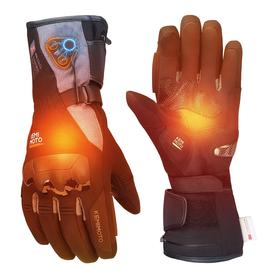 Waterproof Protection Dual-Zone Heated ADV Riding Gloves