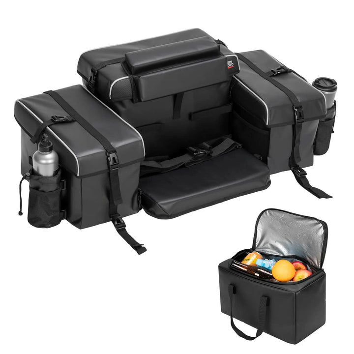 Upgraded 85L ATV Bag with Cooler, Built-in Metal Support Frame