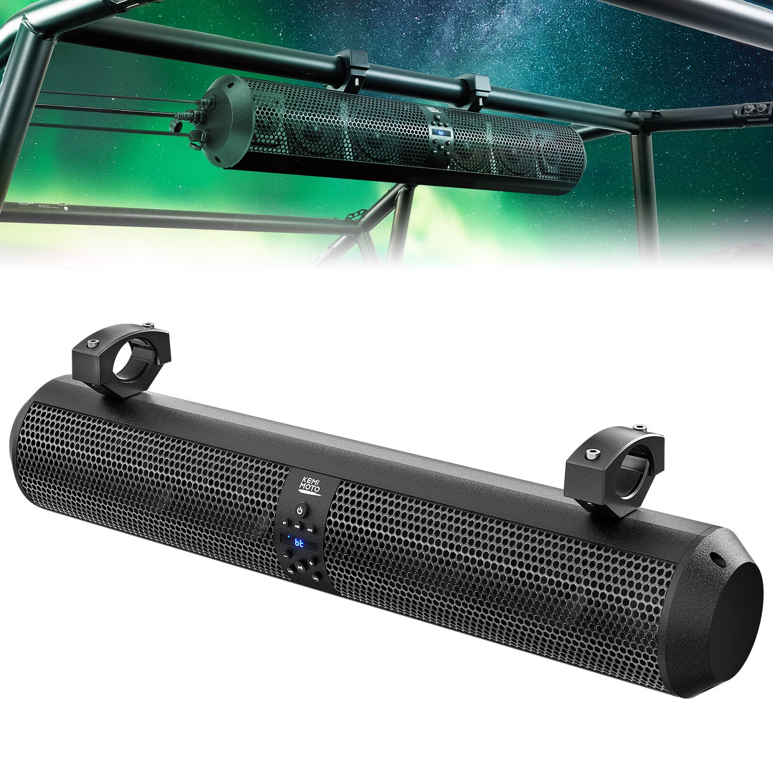 6 Speaker UTV Bluetooth Sound Bar for Can Am Maverick X3/ RZR w/ 1.56