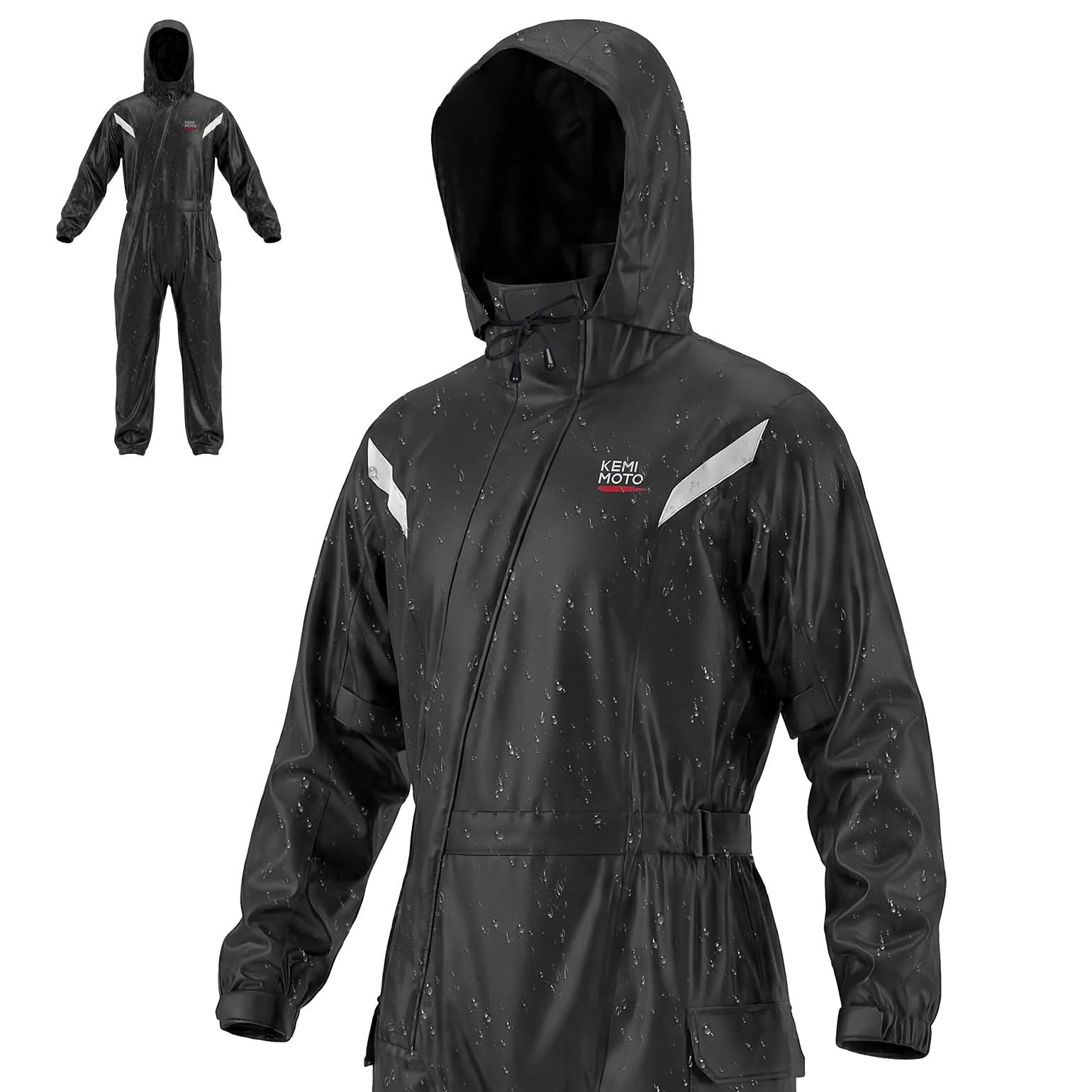 KEMIMOTO Motorcycle Rain Suit Waterproof Full Body