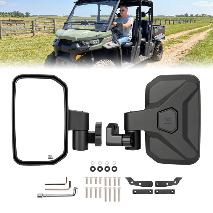 Auto-Reset UTV Side Mirrors Compatible with Can-Am Defender 2016+