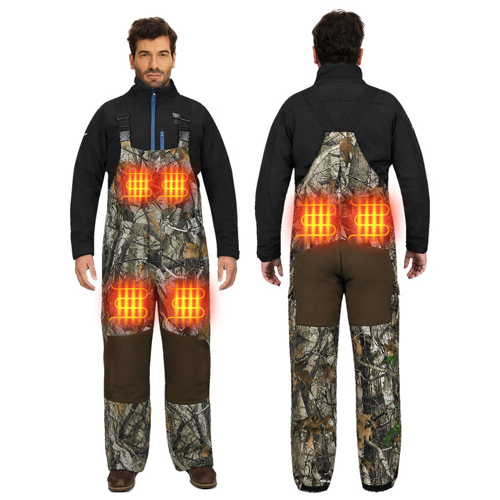 Men’s Heated Hunting Bibs – 30s Fast Heating, 10000mAh Battery