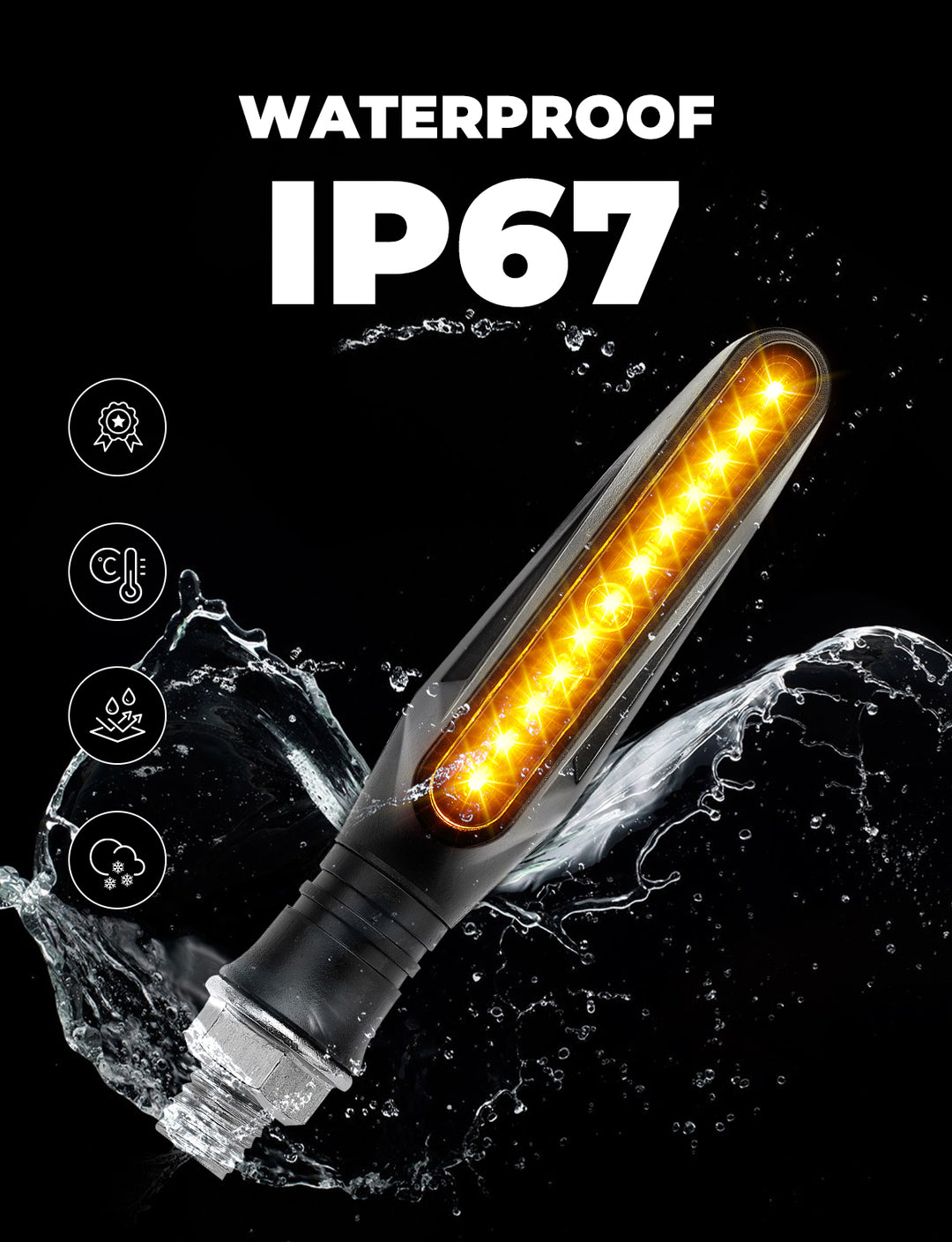 2PCS LED Turn Signals For Motorcycle & Dirt Bike