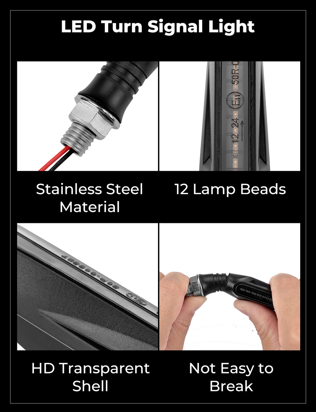 2PCS LED Turn Signals For Motorcycle & Dirt Bike