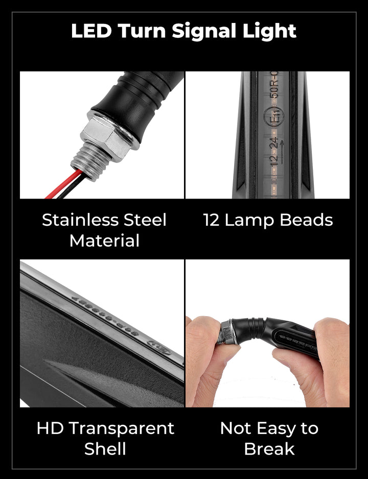 2PCS LED Turn Signals For Motorcycle & Dirt Bike