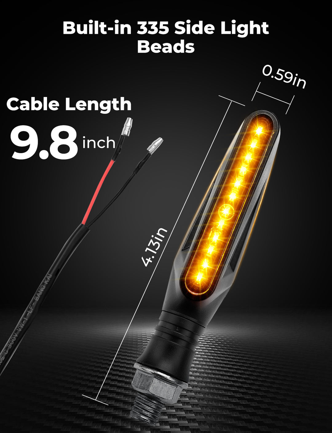 2PCS LED Turn Signals For Motorcycle & Dirt Bike