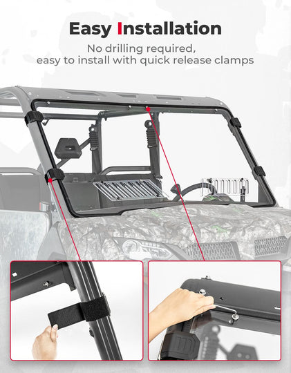 Full Doors with Sliding Window & Front Windshield For CFMOTO UFORCE 1000 XL - Kemimoto