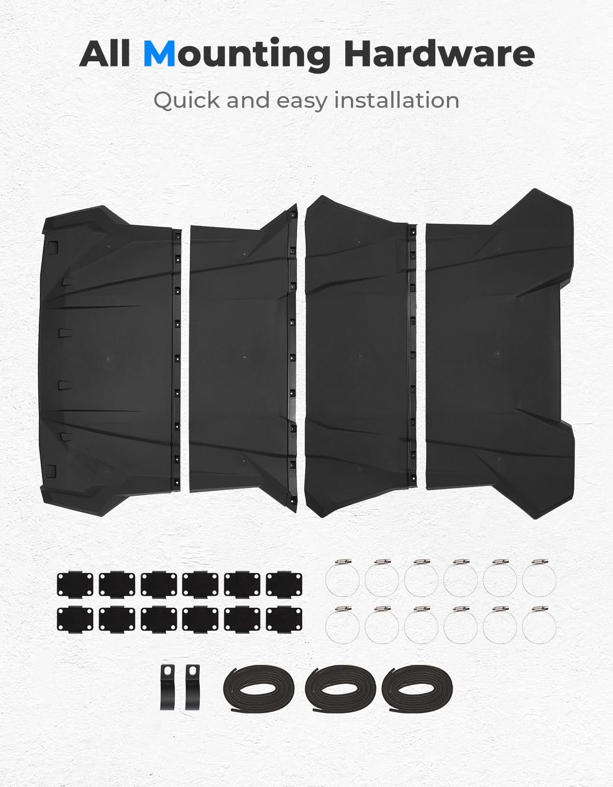 4-in-1 Sport Roof for Polaris RZR XP 4 1000 / XP 4 Turbo / 4 900 / S 4 1000 (2014-2023) - Kemimoto