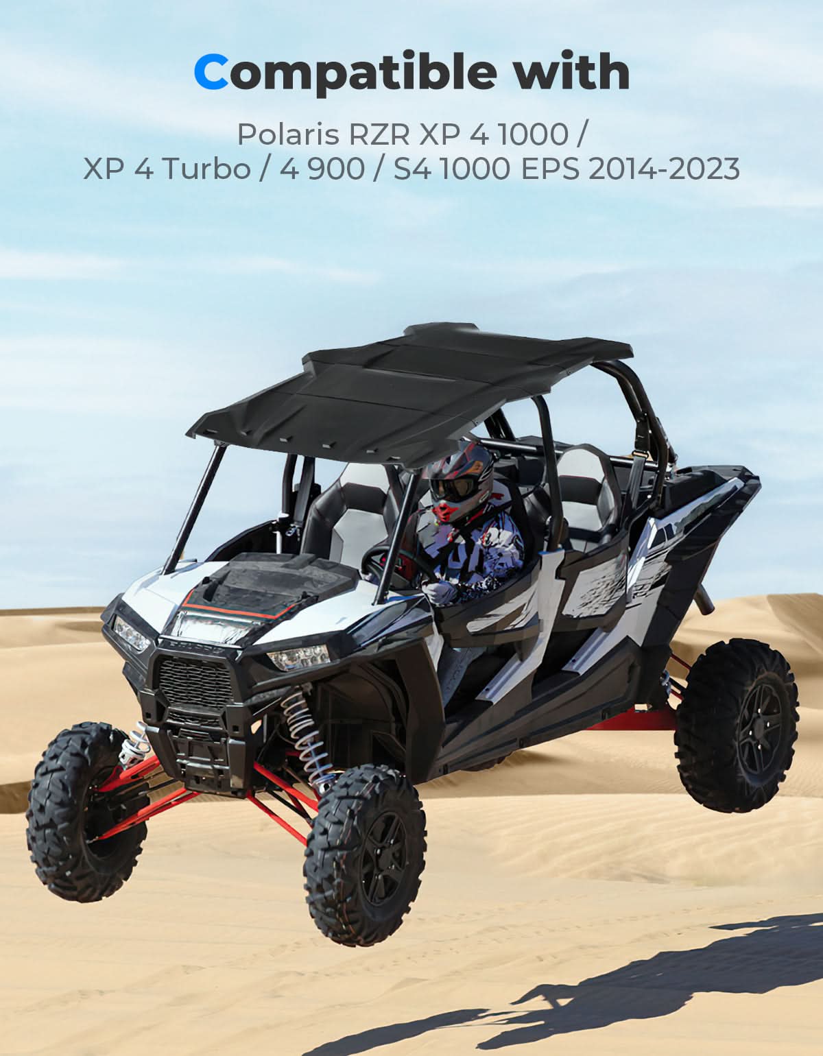 4-in-1 Sport Roof for Polaris RZR XP 4 1000 / XP 4 Turbo / 4 900 / S 4 1000 (2014-2023) - Kemimoto
