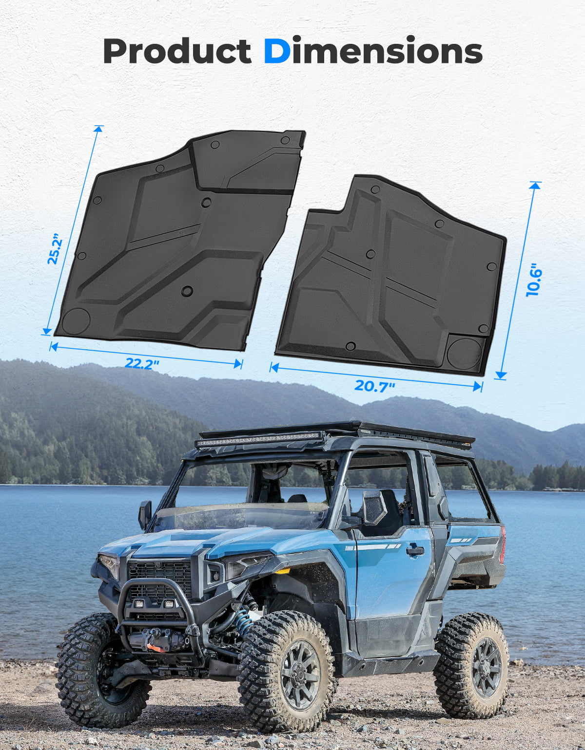ウォーターマット Front TPE Floor Mat for Polaris Xpedition XP/ADV/XP 5/ADV 5 2024+