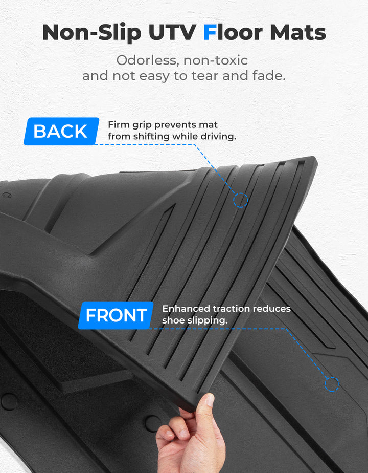 Front and Rear TPE Floor Mat for Polaris Xpedition XP 5/ADV 5 2024+ - Kemimoto