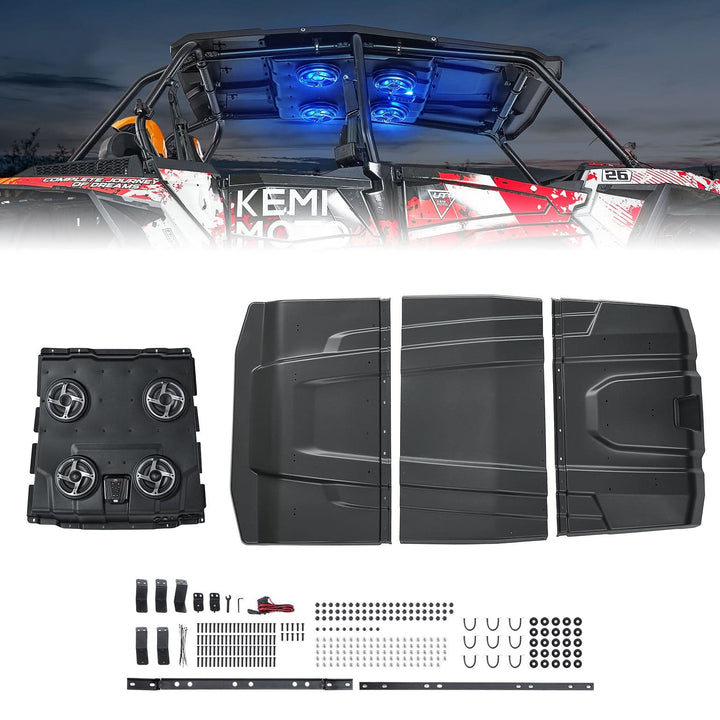 UTV Audio Roof System with 4 Speakers for RZR XP4 1000 (2014-2023) - Kemimoto