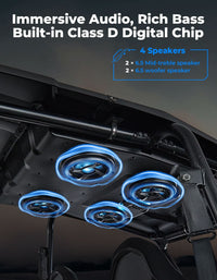 UTV Speaker with Roof for Polaris RZR XP4 1000 (2014-2023)