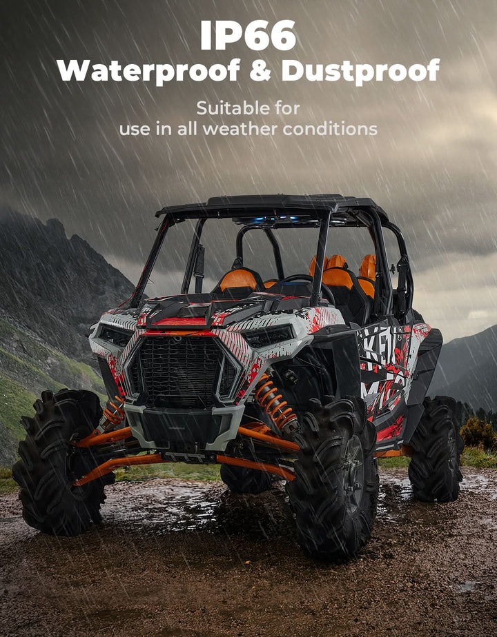 UTV Audio Roof System with 4 Speakers for RZR XP4 1000 (2014-2023) - Kemimoto