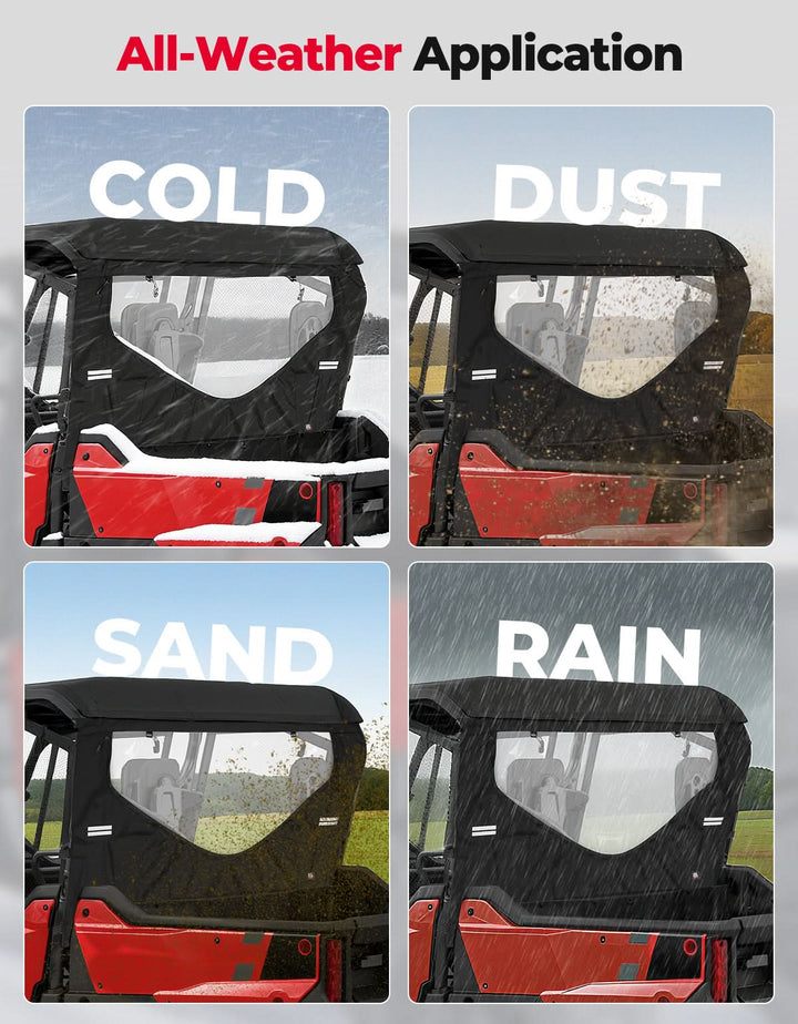 UTV Reflective Strips Design Back Window For Pioneer 1000 3P 6P (2016-2025) - Kemimoto