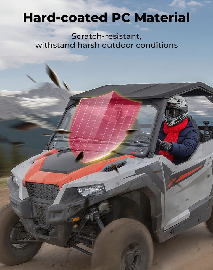 3-IN-1 Front Flip Windshield for Polaris General 1000, XP 1000, 4 1000 2016-2025 - Kemimoto