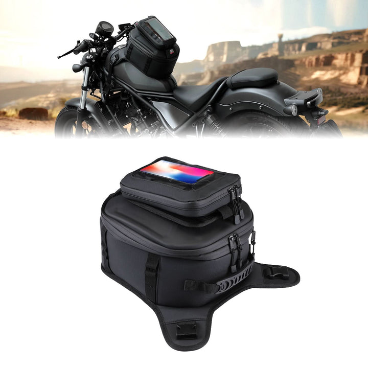 Motorcycle Tank Bag 13-16L Waterproof Hard Shell with Phone Holder