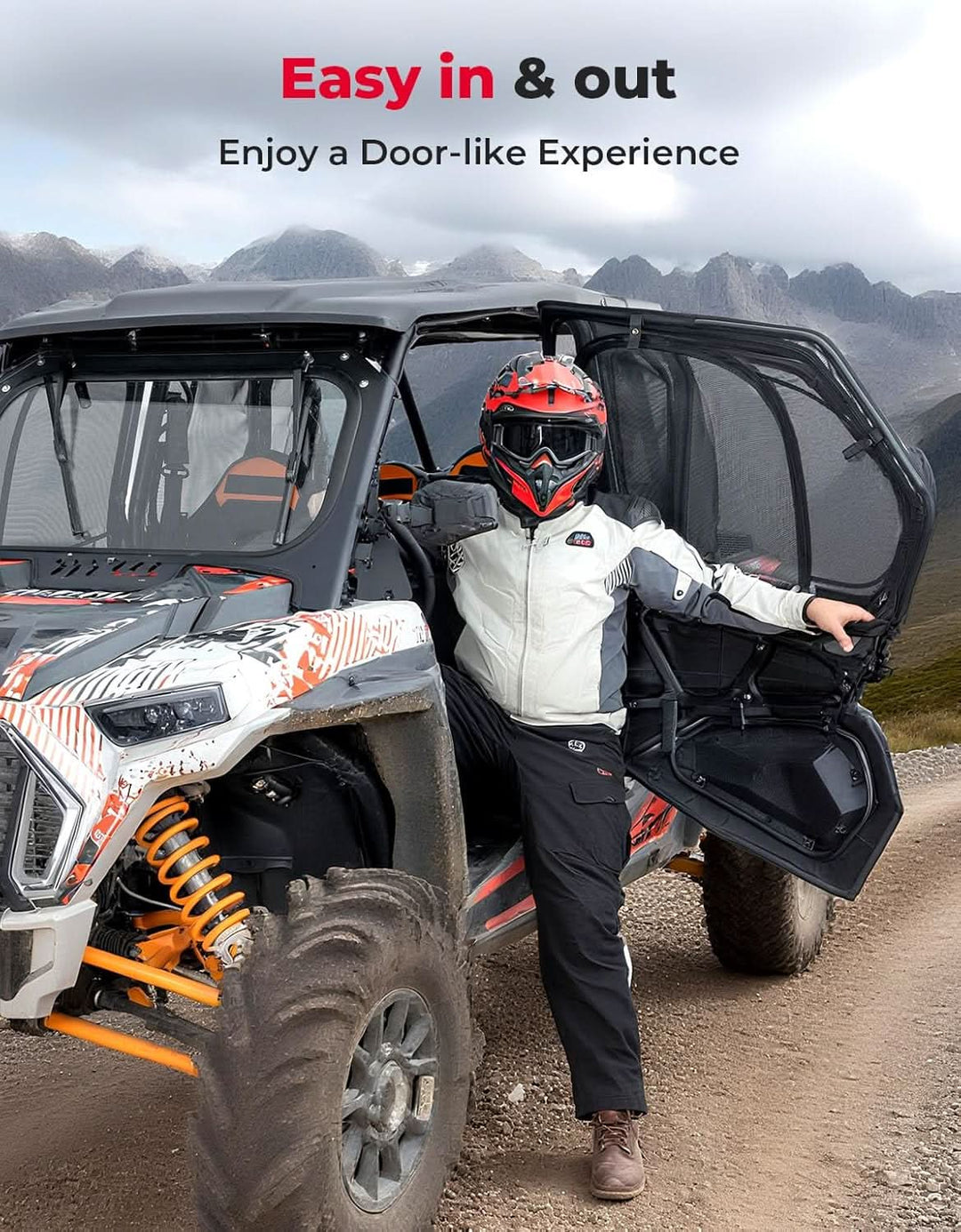 Window Mesh with Steel Frame for 2019-2023 Polaris RZR XP4 1000/ 2019+ Polaris RZR XP - Kemimoto