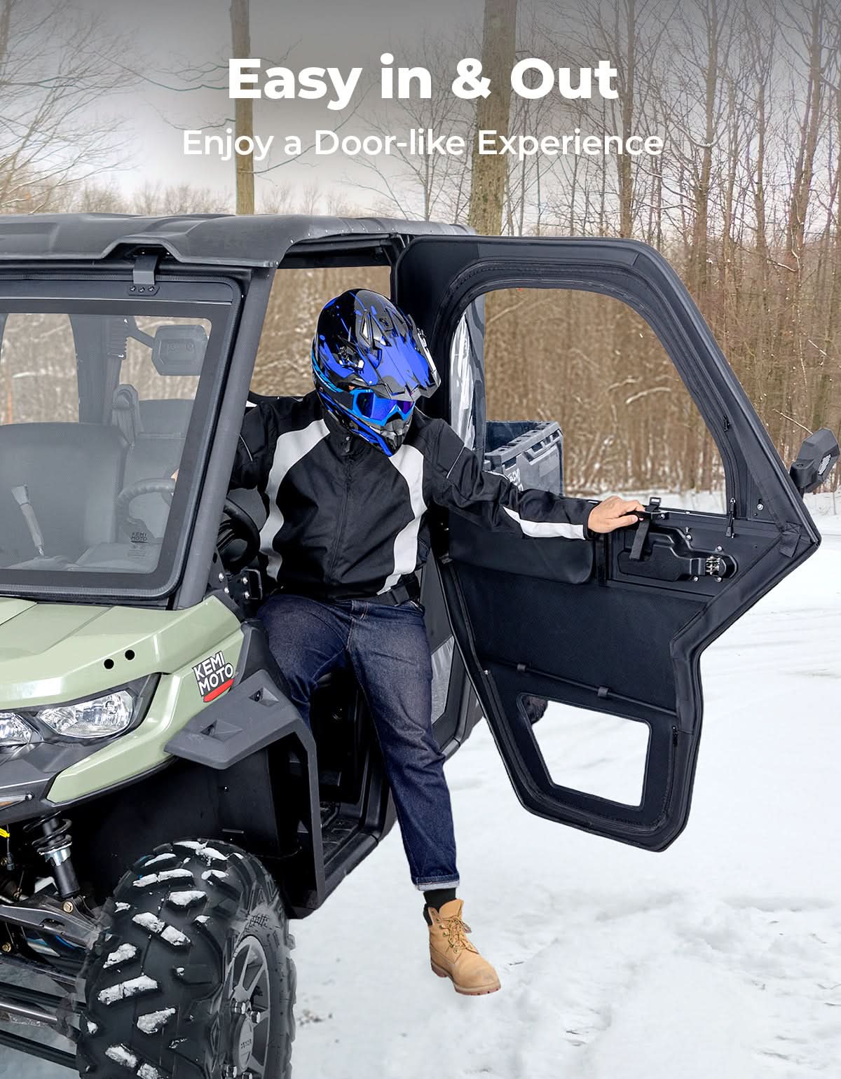 Can-Am Defender Max Full doors with a Steel Frame – Kemimoto