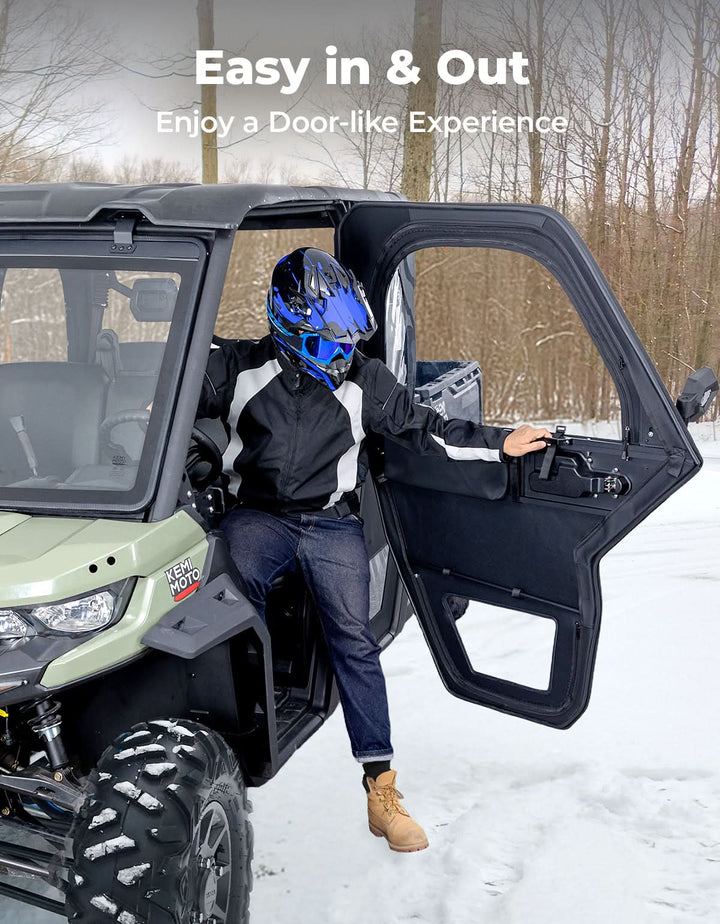 UTV Framed Doors for Can-Am Defender Max HD 7/8/9/10 – Full Enclosure Kit, 2022–2024 - Kemimoto