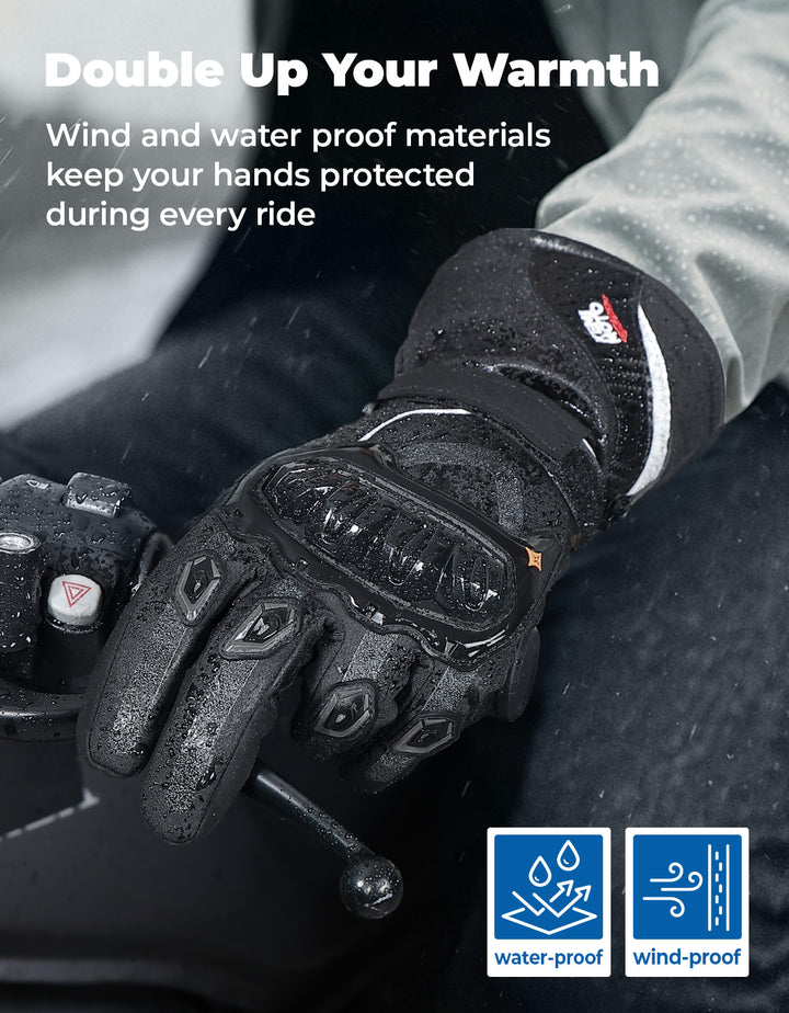 Motorcycle Winter Warm Gloves - Kemimoto