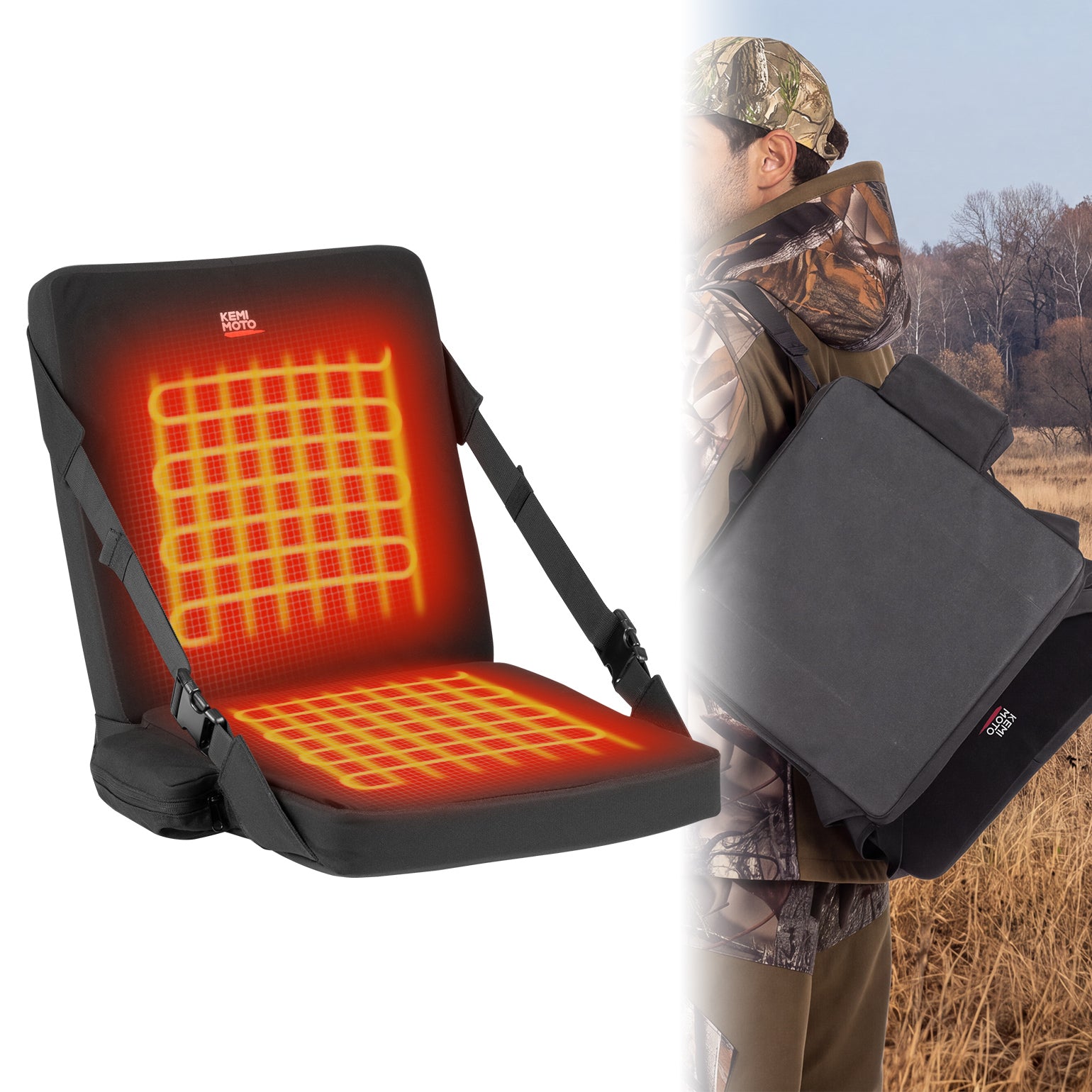 Heated Hunting Seat Cushion with 10000mAh Battery