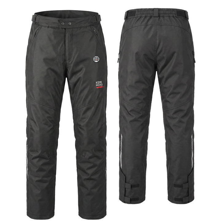 Full-Leg Quick-Off CE Armor Windproof Heated Motorcycle Overpants