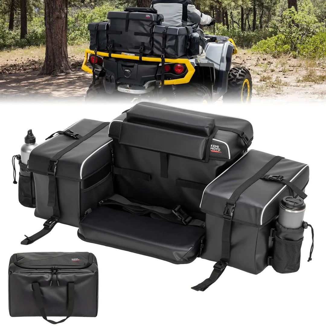 Upgraded 85L ATV Bag with Cooler, Built-in Metal Support Frame