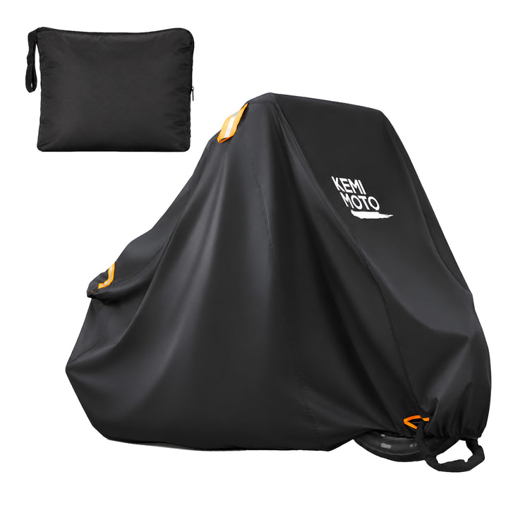 Motorcycle Cover with Lock Holes & Windproof Buckle, Reflective Strips
