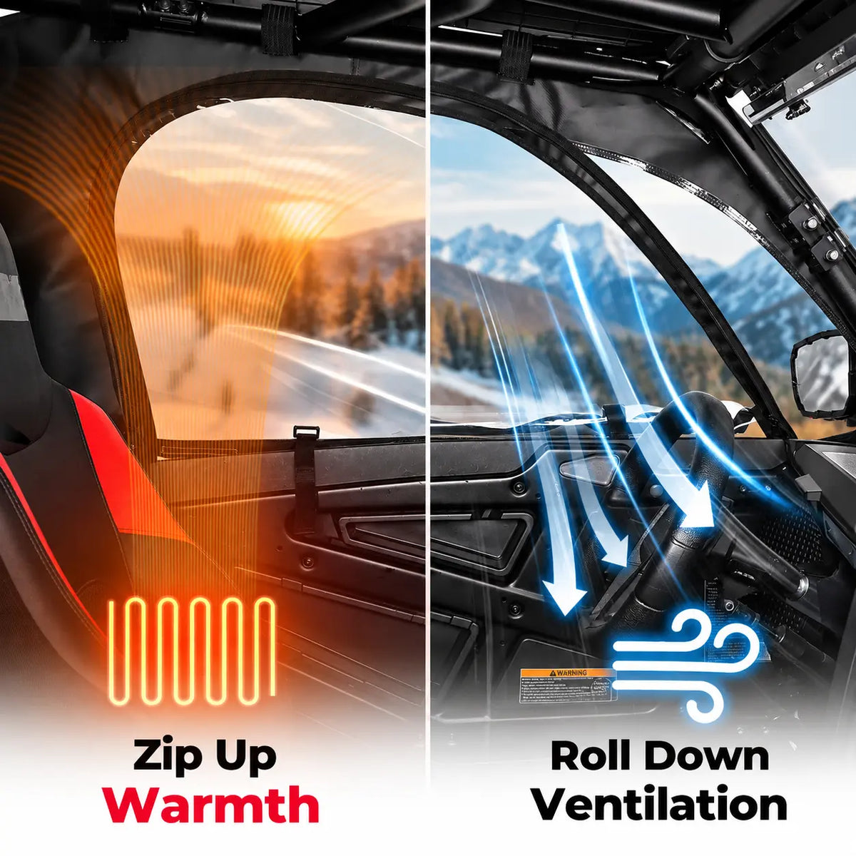 Adjust the cab opening to match the ride