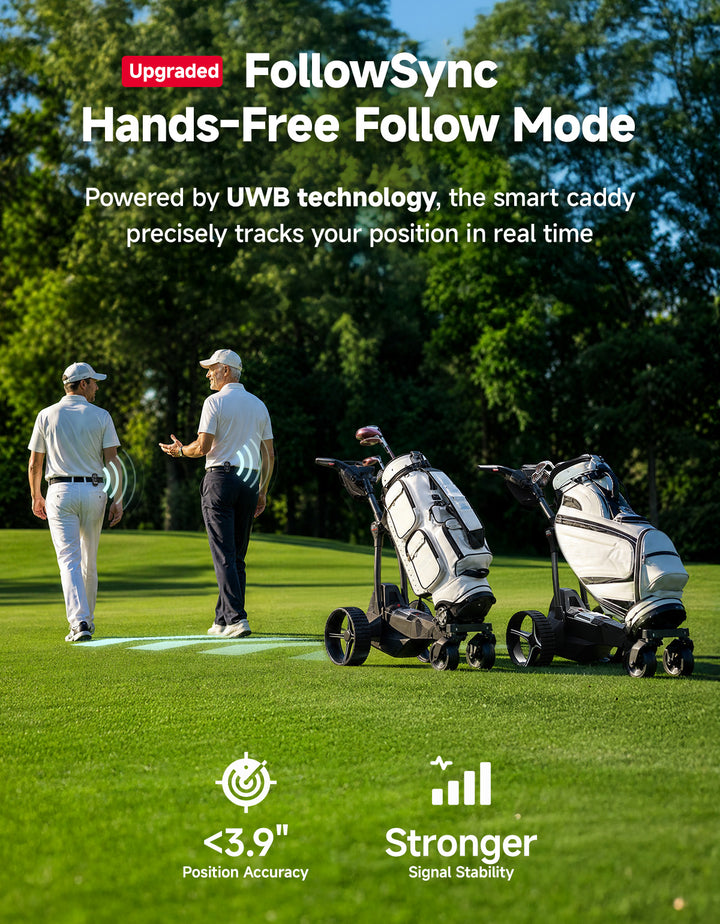 ApexAI Auto-Follow Electric Golf Push Cart with Remote Control