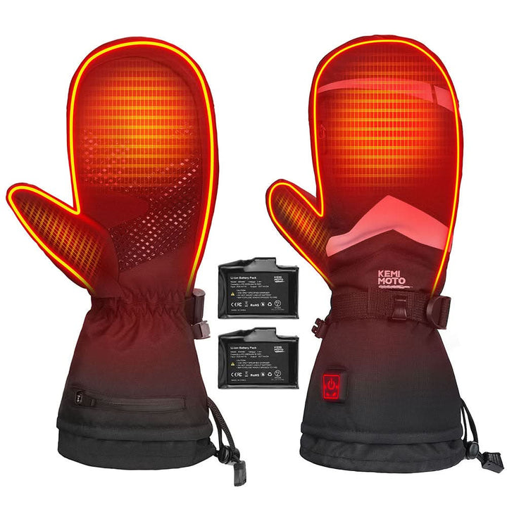 Heated Mittens Men Women Winter 7.4V Battery Snowboard Climbing