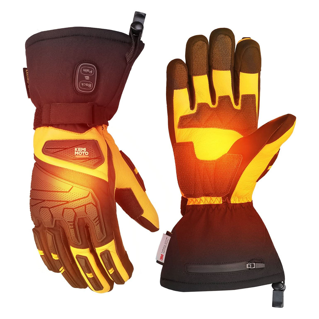 Dual-Zone Heated Motorcycle Gloves with 3000mAh