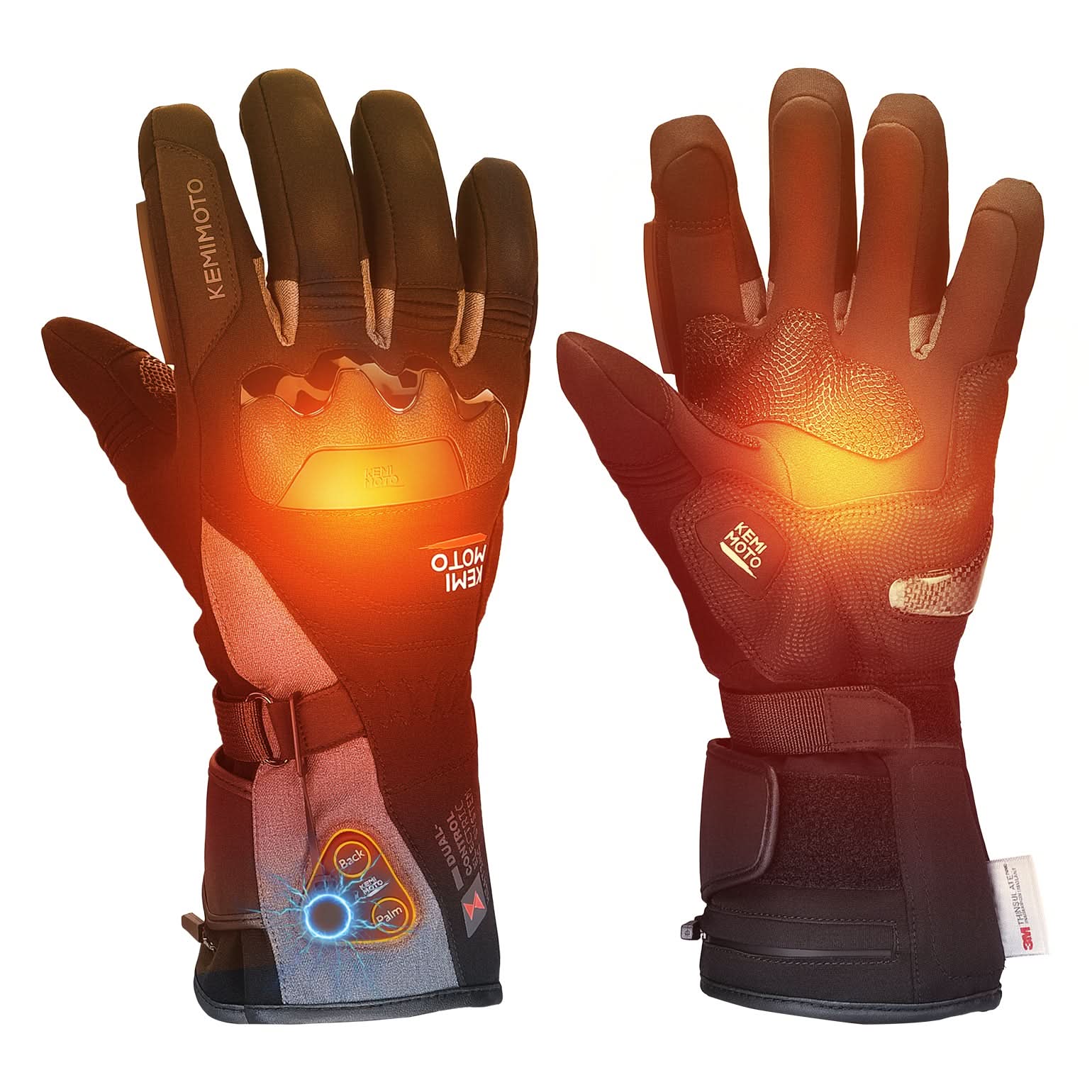 Waterproof Protection Dual-Zone Heated ADV Riding Gloves