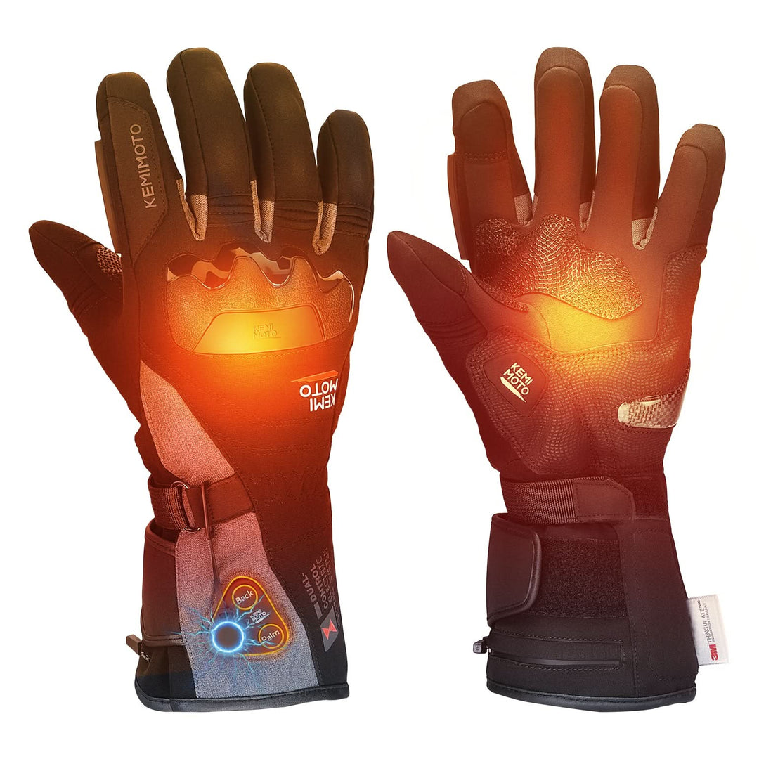 Waterproof Protection Dual-Zone Heated ADV Riding Gloves