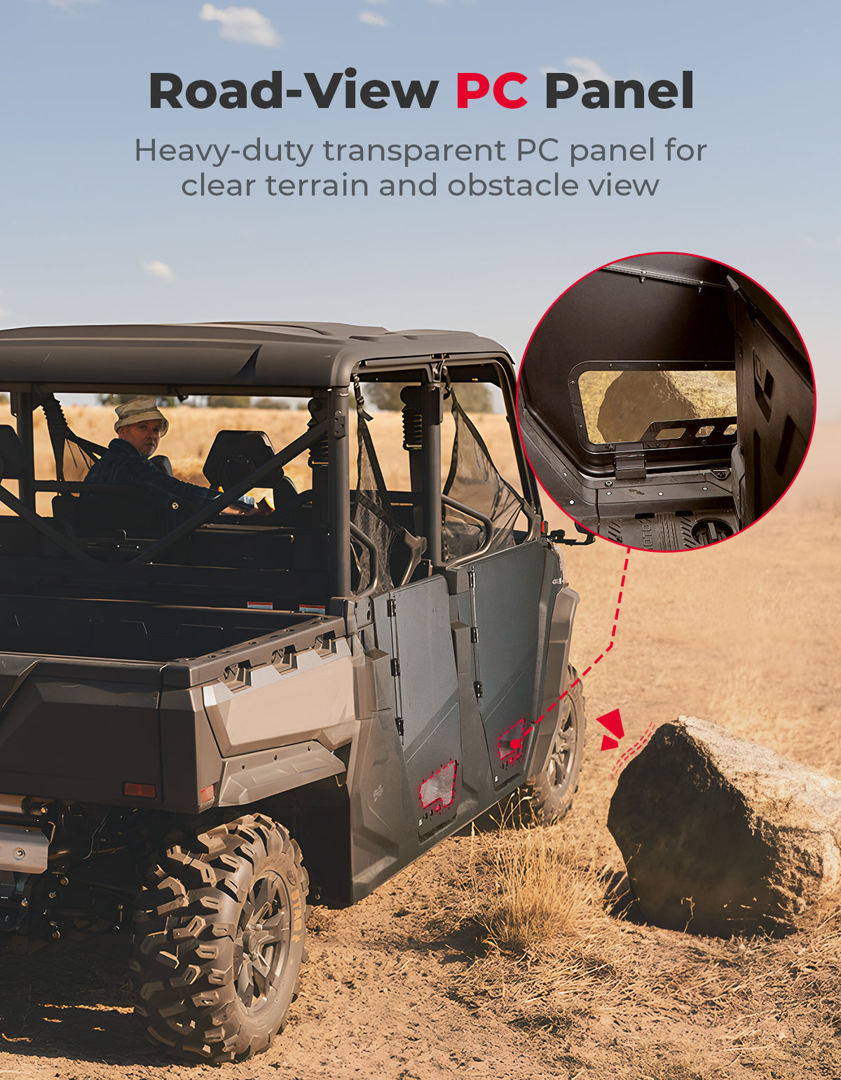 Aluminum 4pcs Half Doors for CFMOTO Uforce 1000XL 2022-2025 - Kemimoto