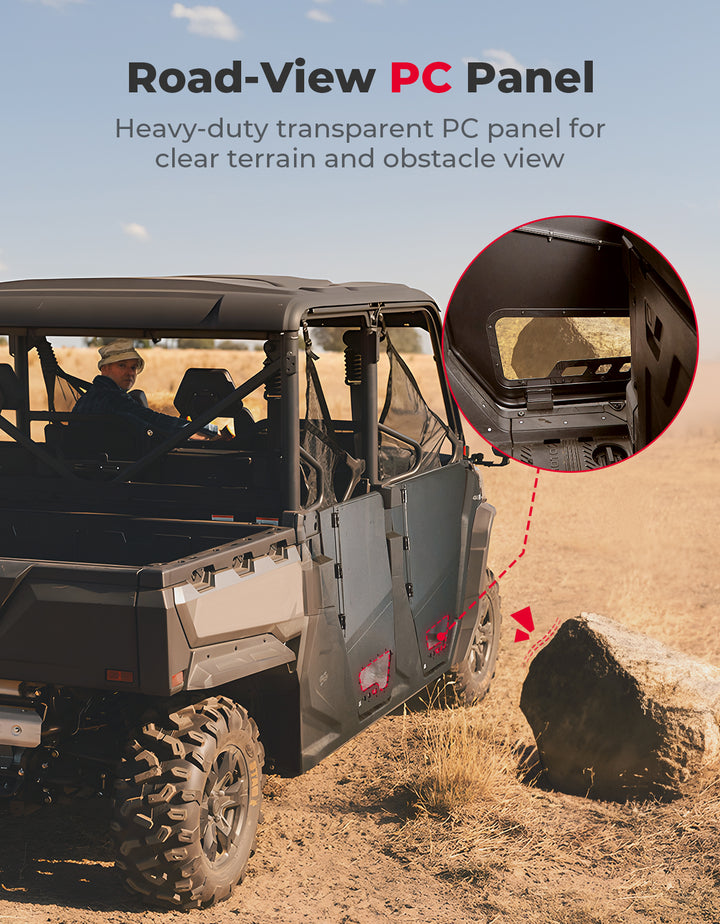 Aluminum 4pcs Half Doors for CFMOTO Uforce 1000XL 2022-2025 - Kemimoto