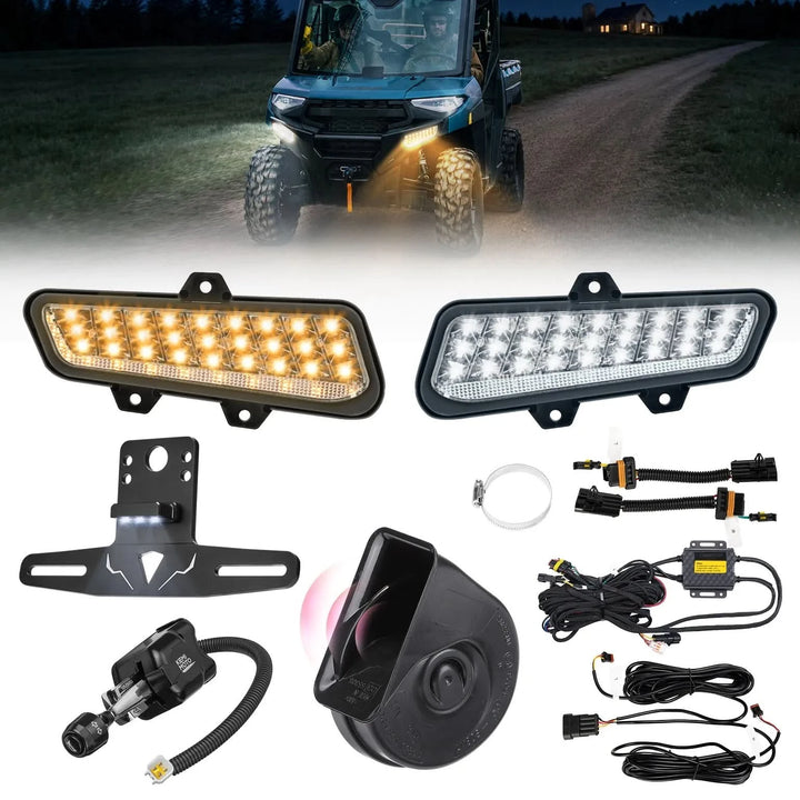 UTV Turn Signal Kit with Dash Indicator and Brake Light for Polaris Ranger 1000 XP / Crew 2025-2027