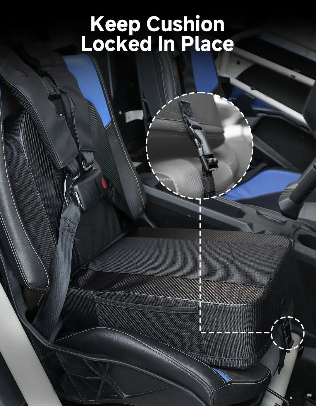 Universal 5-Inch UTV Booster Seat Cushion for Shorter Riders