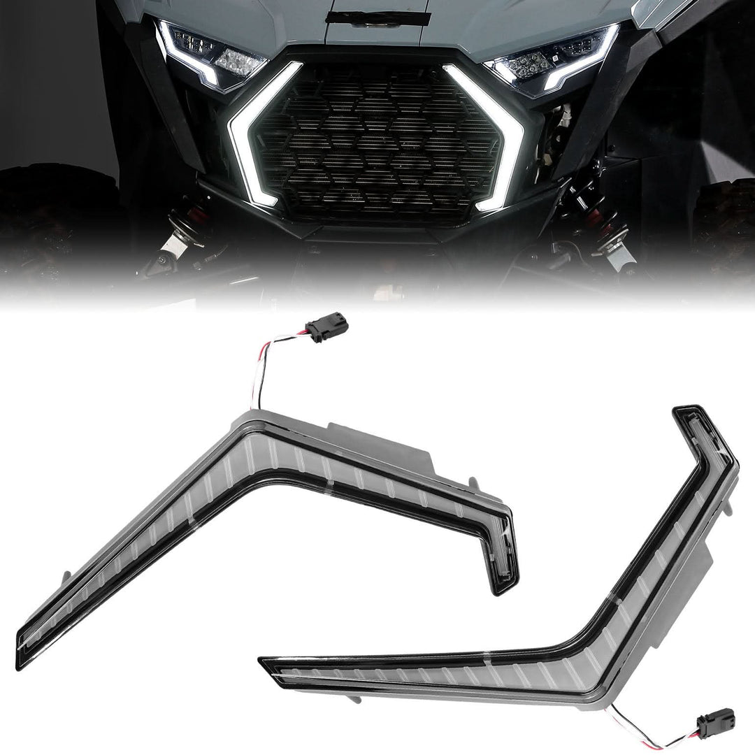 LED Grille Fang Lights for Polaris RZR Pro XP/Pro R/S 2025 Waterproof - Kemimoto