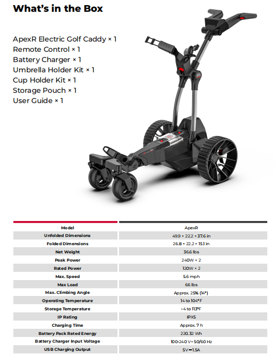 Remote Control Electric Golf Push Cart