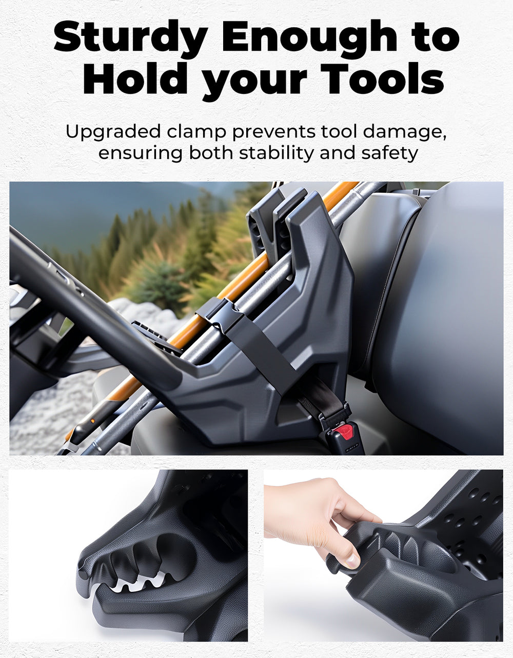 UTV Hunting Tool Holder Rack for Ranger General Can-Am Defender Pioneer - Kemimoto