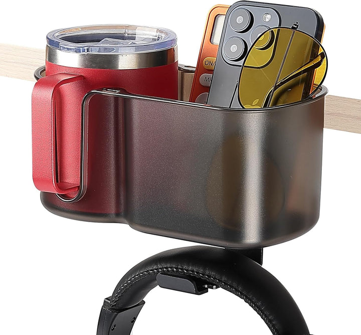 2 in 1 Desk Cup Holder for Most 18-32 oz Bottles - Kemimoto