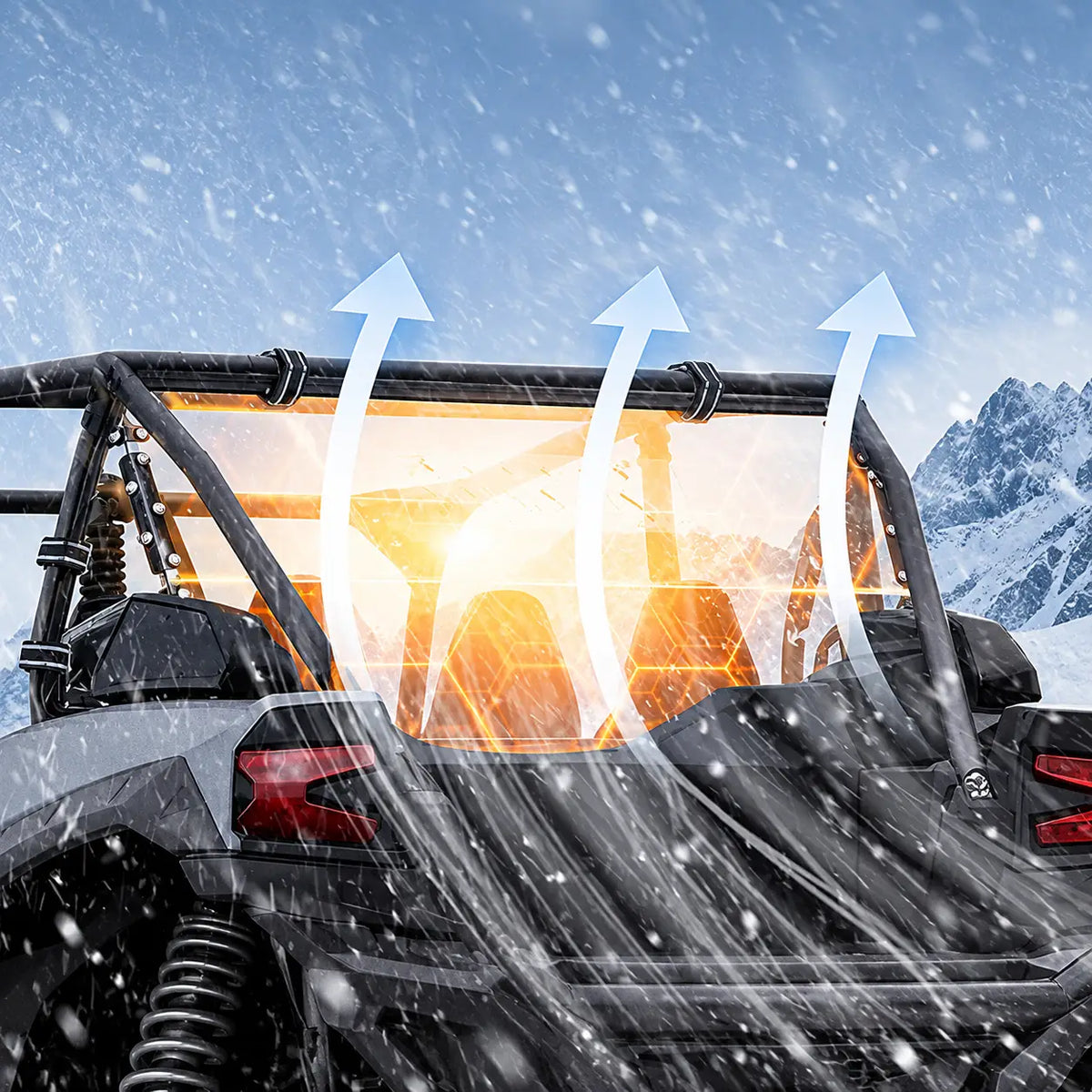 A Divide From Spray and Debris — windshield use when weather