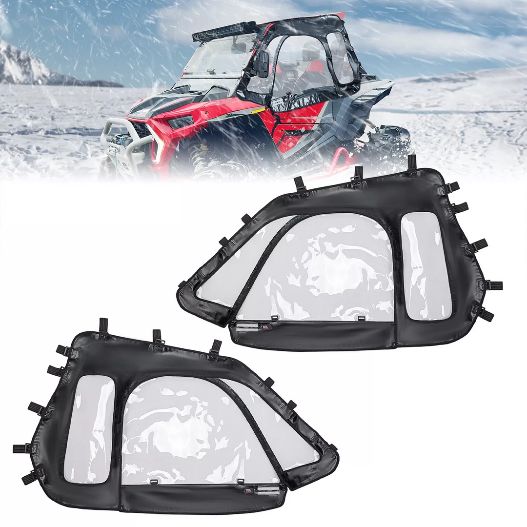 UTV Soft Upper Door Cab Enclosure Set for Polaris RZR XP 1000 / Turbo 2014-2023 - Kemimoto
