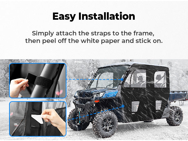 Soft Cab Enclosure Doors for CFMOTO UForce 1000XL - Kemimoto