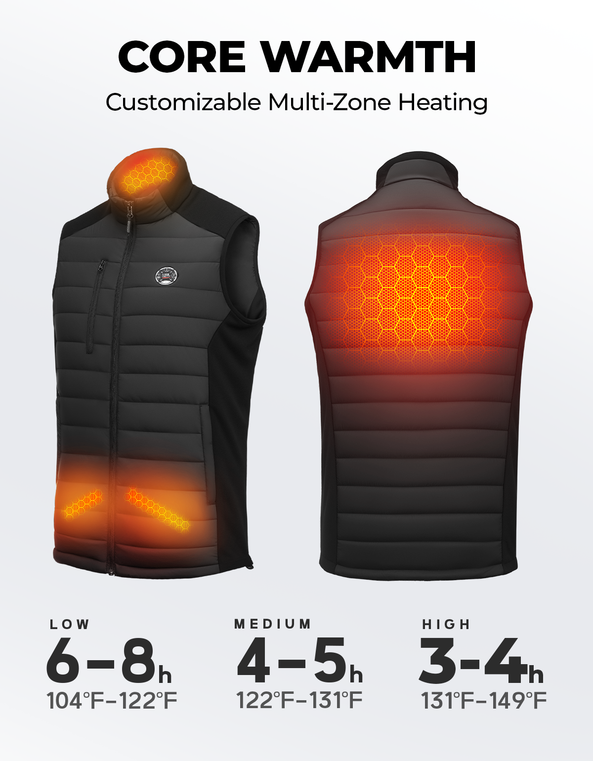 Heated Vest for Women and Men Thermal Reflective with Battery Pack - Kemimoto