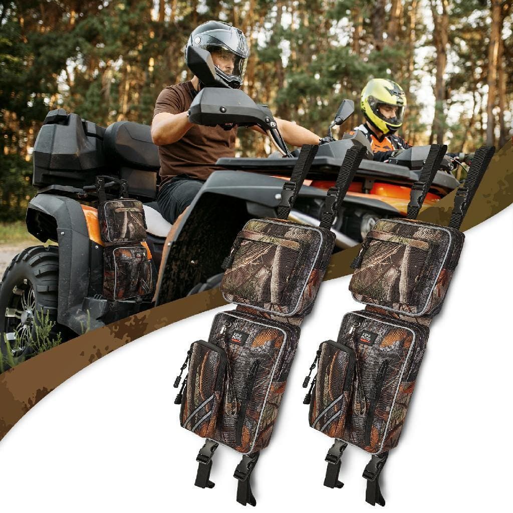 ATV Fender Bag, Rear Storage Bags Compatible with Sportsman Scrambler FourTrax Grizzly - KEMIMOTO